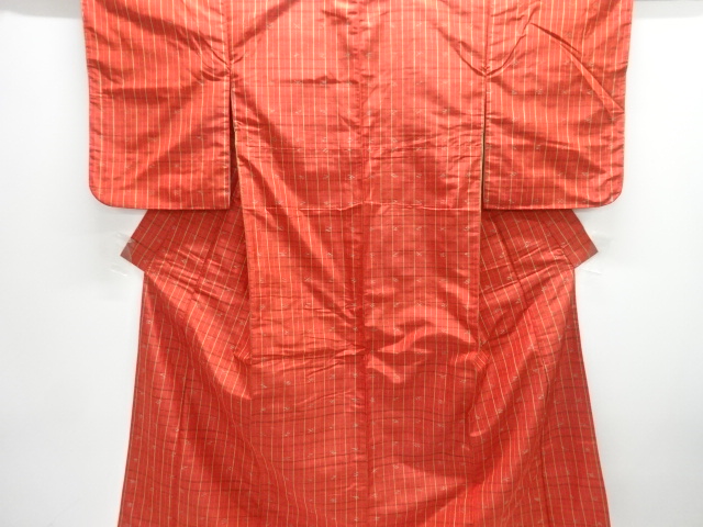 JAPANESE KIMONO / YONEZAWA TSUMUGI / WOVEN GRID